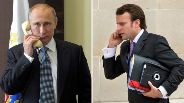 Макрон розраховує найближчими днями провести телефонну розмову з Путіним Макрон розраховує найближчими днями провести телефонну розмову з Путіним