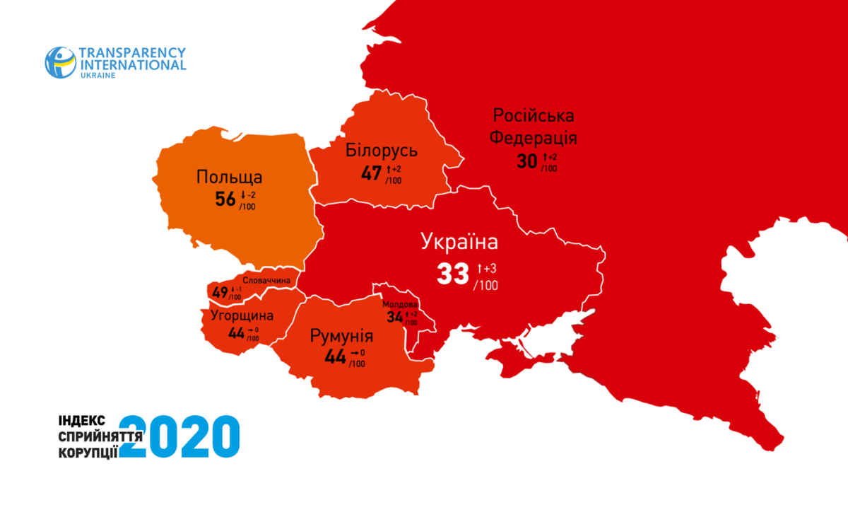 Украина поднялась в индексе восприятия коррупции mapa-sri-2020.png